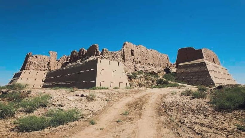 Daytrip from Khiva to Five Ancient Fortresses - Guldursun-Kala: huge walls and a hard-to-read past