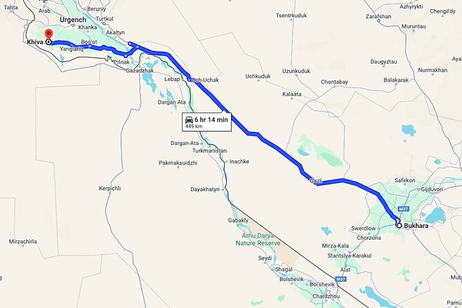 Private Bukhara-Khiva Transfer via Ancient Fortresses - Pickup and arrival in Khiva
