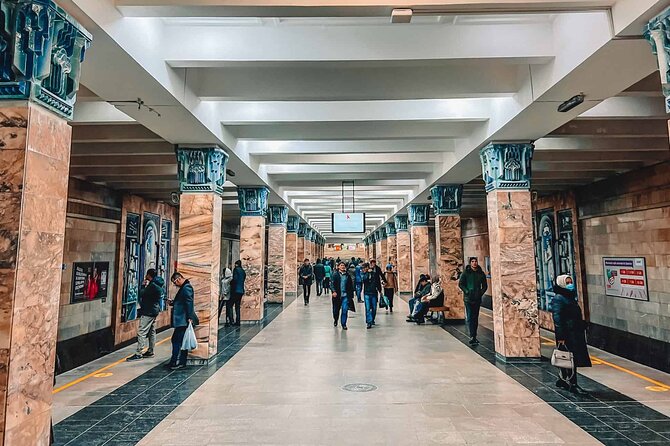 Tashkent Soviet Architecture (Modernism) and Subway station tour. - Starting at Hotel Uzbekistan and Amir Temur Square